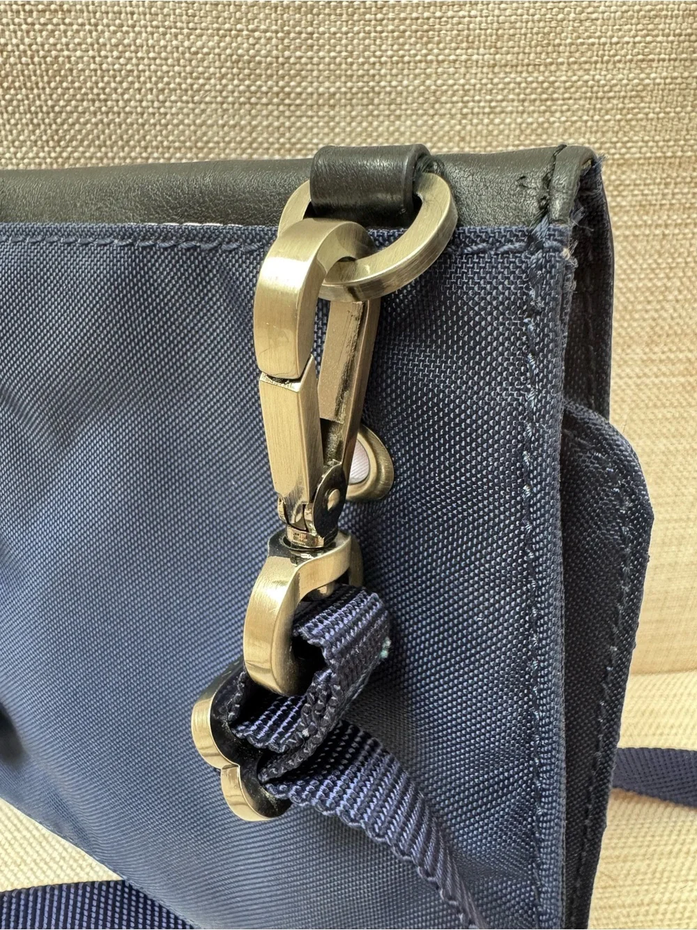 Mosey Navy and Black Compact Crossbody Wallet - Sleek Everyday Bag